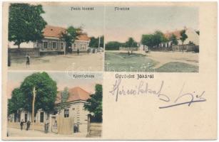 1909 Jóka, Jelka; Postahivatal, Fő utca, Községháza / post office, main street, town hall (EK)