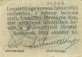 Hadisegélyező Hivatal 1916. 6f T:II