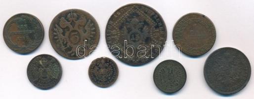 1782B 1kr Cu "II. József" + 1800B 3kr Cu "I. Ferenc" + 1807B 15kr Cu "I. Fe...