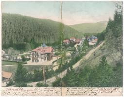 1907 Iglófüred, Spisská Nová Ves Kupele, Novovesské Kúpele; kihajtható panorámalap. Feitzinger Ede No. 717/IIa Brs. / folding panoramacard (r)