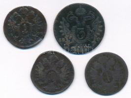 1800S 1kr Cu ''I. Ferenc" + 1800S 3kr Cu ''I. Ferenc" + Ausztria 1800A...