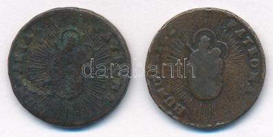1761(?) Rézdénár "Mária Terézia / zárt korona" + 1763. Rézdénár "Mária Terézia / zárt...