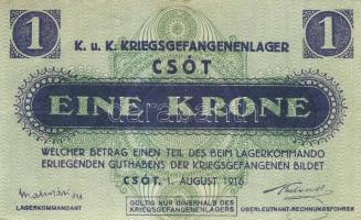 Csót/hadifogolytábor 1916. 1K T:II