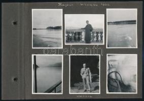 1934 Badacsony, 34 db fotó albumlapokon, feliratozva, szép állapotban, 6×4,5 cm-es fotókkal