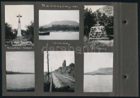 1934 Badacsony, 34 db fotó albumlapokon, feliratozva, szép állapotban, 6×4,5 cm-es fotókkal