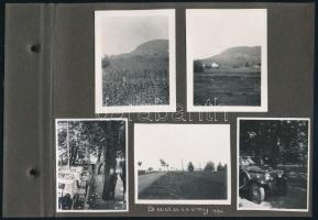 1934 Badacsony, 34 db fotó albumlapokon, feliratozva, szép állapotban, 6×4,5 cm-es fotókkal