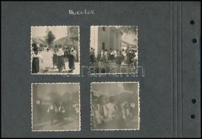 1942 Kőrösmező, Tatár-hágó (Kárpátalja), 25 db fotó albumlapon, tájrészletek, háborús sírok a Tatár-szorosban, huculok, 6×6 cm