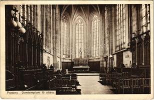 Pozsony, Pressburg, Bratislava; Dómtemplom főoltára, belső. Hardtmuth E. kiadása / cathedral, interior, main altar (EK)