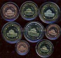 Románia 2003. 1c,2c,5c,10c,20c,50c,1€,2€ "Specimen" próbaveretek, komp...