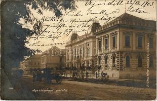 1903 Újvidék, Novi Sad; Igazságügyi palota. Schäffer Péter kiadása / Palace of Justice (EB)