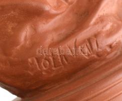 Tóth Valéria (1943- ): Hölgy bőségszaruval. Jelzett, hibátlan, m: 43 cm