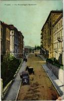1918 Fiume, Rijeka; Via Michelangelo Buonarotti / street, automobile