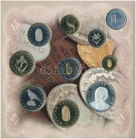 1998. 50f-200Ft (10xklf) forgalmi sor + 1998. 100Ft alpakka "1848-1849. Szabadságharc 150. évfo...