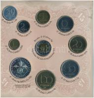 1998. 50f-200Ft (10xklf) forgalmi sor dísztokban + 1998. 100Ft alpakka "1848-1849. Szabadsághar...