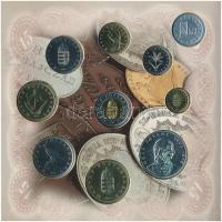 1998. 50f-200Ft (10xklf) forgalmi sor dísztokban + 1998. 100Ft alpakka "1848-1849. Szabadsághar...