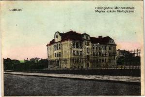 1915 Lublin, Filologische Männerschule / Meska szkola filologiczna / philological school + K.u.K. Infanterie Regiment Nr. 2. 2/XVI. Marschkomp HADTÁP-POSTAHIVATAL 125 (EK)