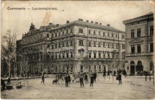 1915 Chernivtsi, Czernowitz, Cernauti, Csernyivci (Bukovina); Landesregierung / government (wet damage)