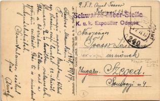 1918 Odessa, Odesa; Börse / stock market + "Schwarze-Meer-Stelle K.u.K. Expositur Odessa" ...