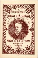 1825-1925 Jókai Mór. A budapesti Magyar Nemzeti Múzeum Jókai kiállítása emléklapja / Jókai memorial exhibition advertisement