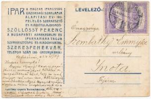 1924 Szőllősy Ferenc a Budapesti Kereskedelmi és Iparkamara tagja, az "Ipar" a Magyar Ipar...