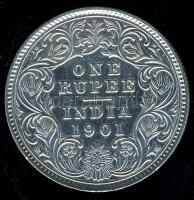 Brit-India 1901. 1R Ag Viktória T:2/3