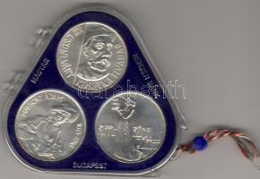 1977 200Ft "Mányoki, Csontváry, Rippl-Rónay" 3 kül. db ezüst tokban  T:BU