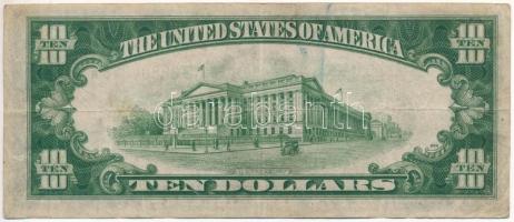 Amerikai Egyesült Államok 1934-1945. (1934A) 10$ zöld pecsét, "William Alexander Julian - Henry...