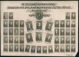 Turul Szövetség, Budapesti jogászok Werbőczy B.E.-nek kurucai 1926-1927. Tablófotó 23x16 cm