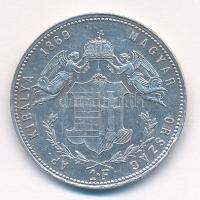 1869GYF 1Ft Ag "Ferenc József / Angyalos címer" T:2 Hungary 1869GYF 1 Forint Ag "Fran...