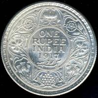 Brit-India 1917. 1R Ag V.György T:2/3