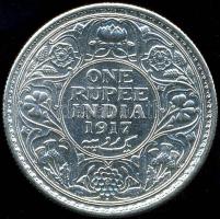 Brit-India 1917. 1R Ag V.György T:2-/3