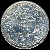 Brit-India 1918. 1R Ag V.György T:2/3