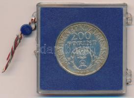 1976. 200Ft Ag "II. Rákóczi Ferenc" sérült "MNB" tokban T:BU patina Adamo EM56