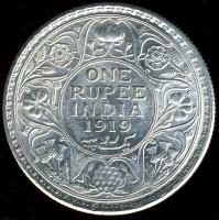 Brit-India 1919. 1R Ag V.György T:2/3