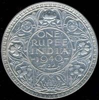 Brit-India 1940. 1R Ag VI.György T:2-/3