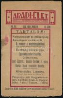 1920 Aradi élet - művészeti, társadalmi és szépirodalmi hetilap. VIII. évf. 25. szám.