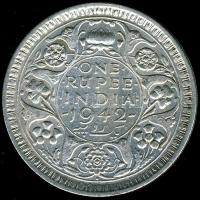 Brit-India 1942. 1R Ag VI.György T:2-/3