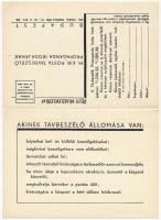 Lépjen be a távbeszélő előfizetők sorába! A Magyar Királyi Posta Távbeszélő Propaganda Irodájának re...