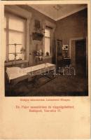 Budapest VIII. Dr. Pajor szanatórium és vízgyógyintézet, röntgen laboratórium, belső. Id. Weinwurm Antal kiadása. Vas utca 17. (ázott sarok / wet corner)