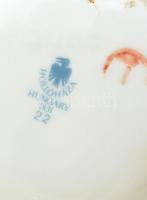 Hollóházi porcelán váza. Terv: Bakó-Hetey Rozália. Kézzel festett, jelzett, hibátlan. m: 13 cm d: 15...