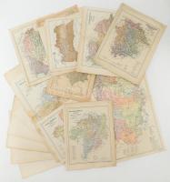 cca 1920-1940 Régi vármegye térképek, összesen kb. 20 db, vegyes méretben és állapotban