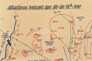 cca 1942 M. kir. törzstiszti tanfolyam különféle anyagai, nyomtatványok, gépelt anyagok, benne egy k...