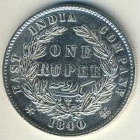 Brit-India 1840. 1R Ag Viktória T:2/3