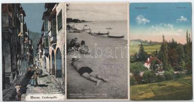 18 db RÉGI magyar és külföldi város képeslap / 18 pre-1945 Hungarian and other town-view postcards
