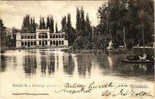 1909 Kolozsvár, Cluj; Sétatéri tó és korcsolya pavilon / promenade lake and ice skating hall (EK)
