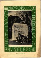 Budapest II. Przemysl emlékmű. 1935 BNV V. Filprok - A Przemysl-i légiposta 20. évfordulójának emlékére (non PC) (EK)