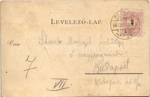 1898 Pozsony, Pressburg, Bratislava; Hummel szobor, Kozics Ede üzlete és saját kiadása / Hummel-Denk...