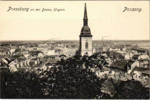 Pozsony, Pressburg, Bratislava; látkép / general view (EK)