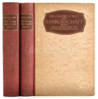 Dr. Georg Obst: Das Bankgeschäft I-II. Leipzig, 1919, Carl Ernst Poeschel. Harmadik kiadás. Német nyelven. Kiadói aranyozott félvászon-kötés, helyenként ceruzás bejegyzésekkel.