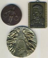 2db magyar + 1db német ffém + Br emlékérem T:2